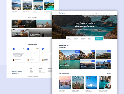 TraVelin - Landing page design minimal travel traveling ui ux web website