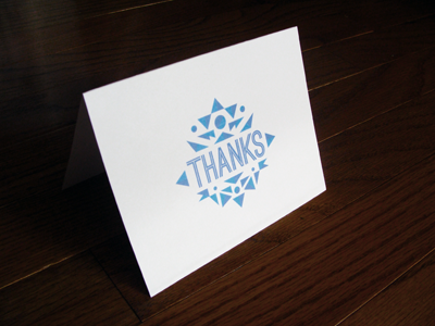 First Thank You Card beyer blue brian bright card fun geometric print thank you thanks