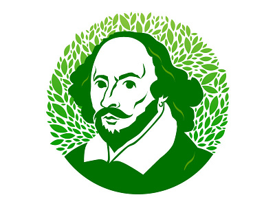 Shakespeare Logo green logo mark park poems shakespeare theatre wichita writing