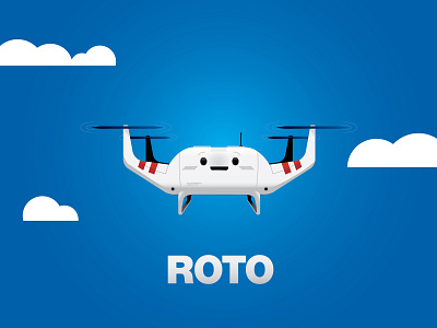 Drone Illustration I character clouds drone flight flying illustration kids sky unmanned