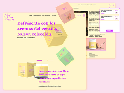 Alma Mater: soy candles - Website concept