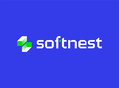 Softnest - Delivering Technology Solutions branding concept design flat geometric logo minimal real estate technology