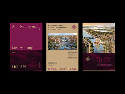 A new symbol of Luxury living in Hoian brand identity branding culture design hoian layout poster real estate traditional vietnam