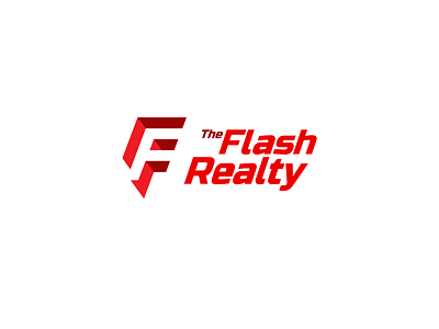 The Flash Realty branding concept design elegant flat geometric group logo minimal simple vector