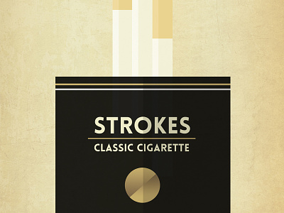 Strokes cigarette classic deco design illustration strokes vector