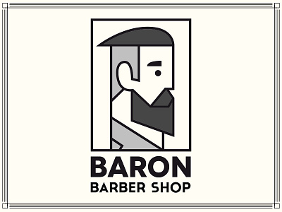 Baron barber beard logo