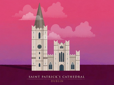 Saint Patrick's Cathedral cathedral dublin illustration patricks photoshop saint vector
