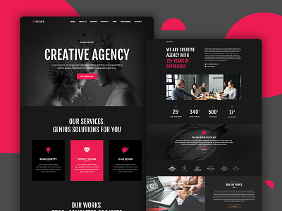 Creative Bootstrap 4 HTML Template agency branding agency website creative creative design uidesign