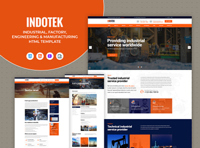 INDOTEK - Industrial Business HTML Template transport ui