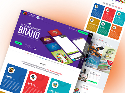 Creative Agency - Website Landing Page Design app landing page design logo logodesign ui website design
