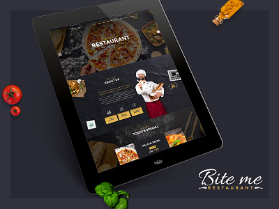 Restaurant PSD Template bakery bar burger cafe catering chef psd template restaurant ui design