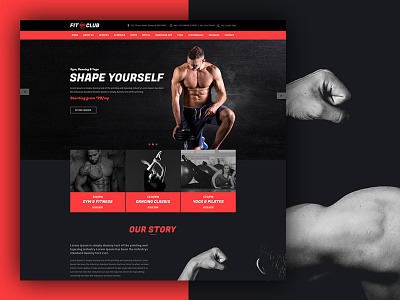 FITCLUB - Gym and Fitness Landing Page HTML body building fitness fitness center fitness html gym gym fitness