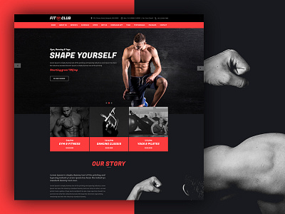 FITCLUB - Gym and Fitness Landing Page HTML