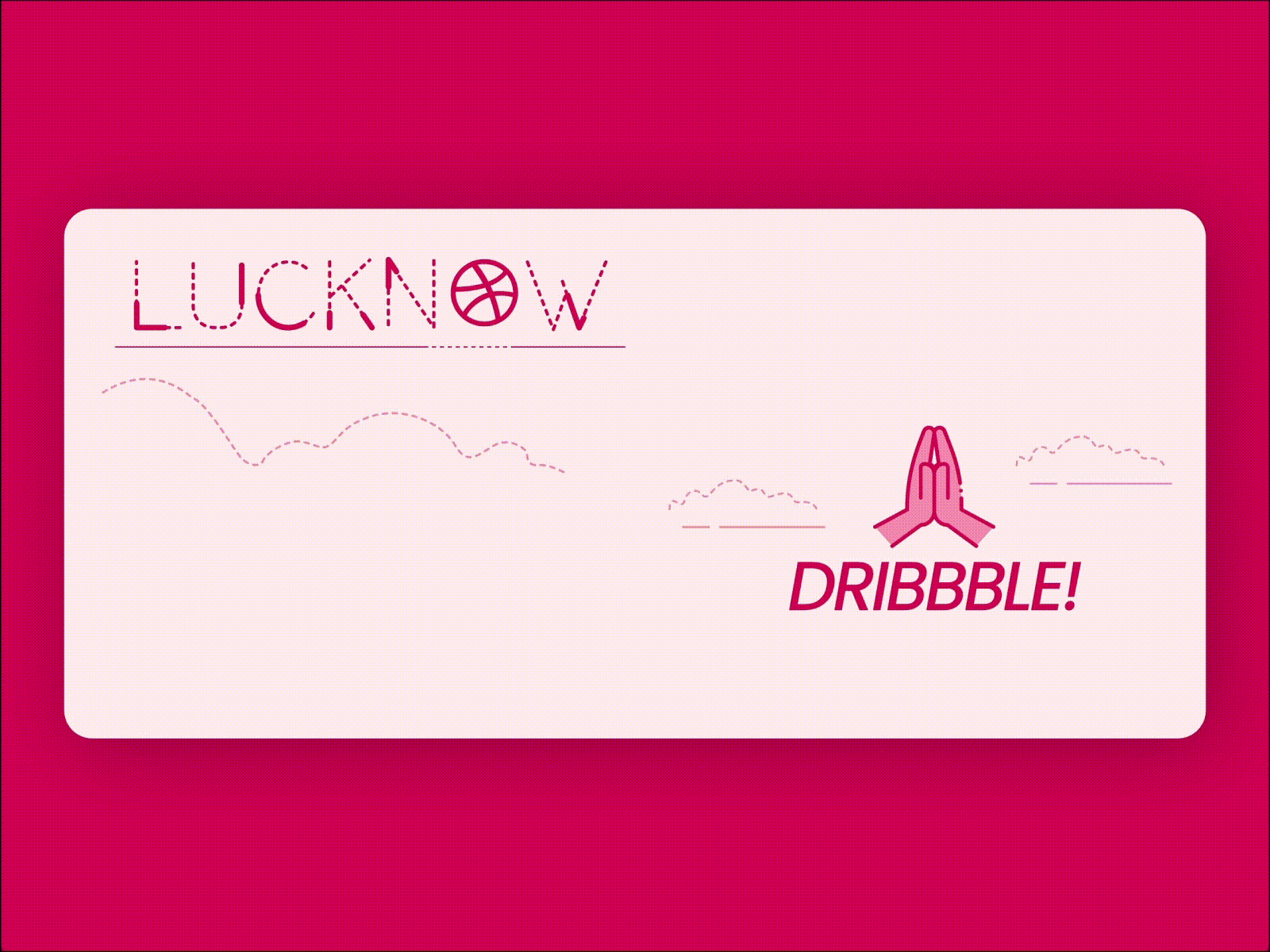 Hello Dribbble! animation chikankari design embroidery hellodribbble illustration lucknow typography vector