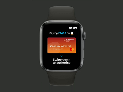 Pay At Your Wrist adobe after effects adobe xd animation app apple pay apple watch bill payment bills contactless fintech ios app nfc payment paytm qrcode reminders send money ui watchos