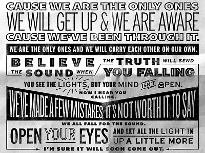 Collapse Lyric Poster illustration lyrics metalmonday type typography