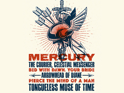 Mercury design gig poster illustration lyrics metal metal monday metal motivation monday music overprint poster songs type