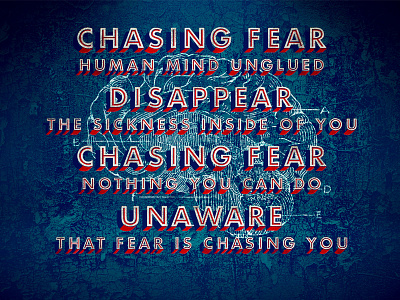 Chasing Fear hand drawn illustration lyrics metal metal motivation monday music poster type typography