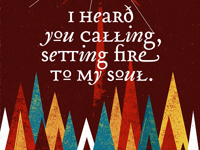 Fire to My Soul fire illustration lyrics metal monday metal motivation monday poster type typography words
