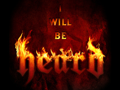 I Will Be Heard design illustration layout lettering lyrics metal metal monday metal motivation monday poster type