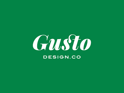 Gusto Design Co branding identity logo mark trademark type typography