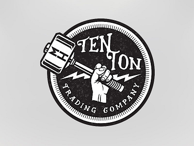 Ten Ton Trading Company logo for Machine Head badge brand crest design emblem identity illustration logo mark seal