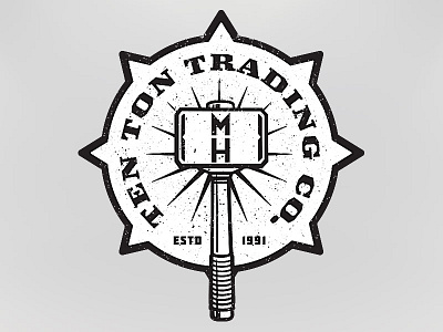Ten Ton Trading Company logo 2 for Machine Head badge brand crest design emblem identity illustration logo mark seal