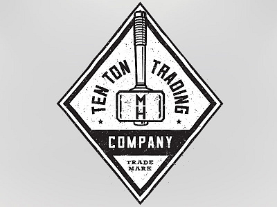 Ten Ton Trading Company logo 3 for Machine Head badge brand crest design emblem identity illustration logo mark seal
