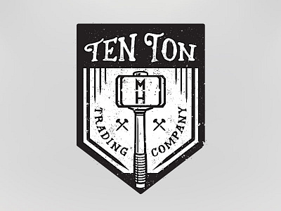 Ten Ton Trading Company logo 4 for Machine Head badge brand crest design emblem identity illustration logo mark seal