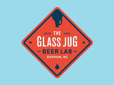 The Glass Jug Beer Lab logo badge brand crest design emblem identity illustration logo mark seal
