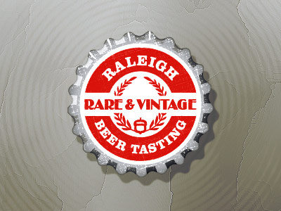 Raleigh Rare Beer beer event logo raleigh texture