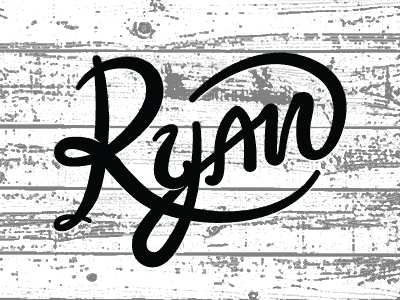 Ryan Script logo mark script text