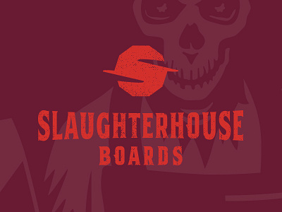 Slaughterhouse Boards design illustration logo logo design longboard nc skateboard type