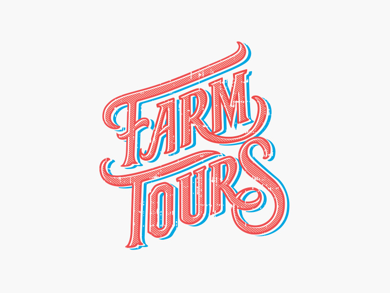 Cotton Incorporated: Farm Tours logotype hand drawn lettering type typographic typography