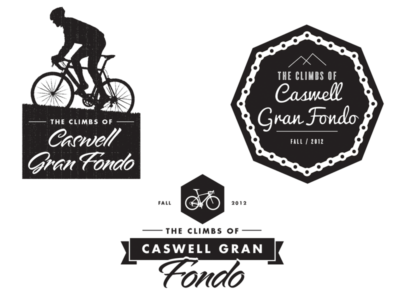 The Climbs of Caswell Gran Fondo crest emblem logo mark seal
