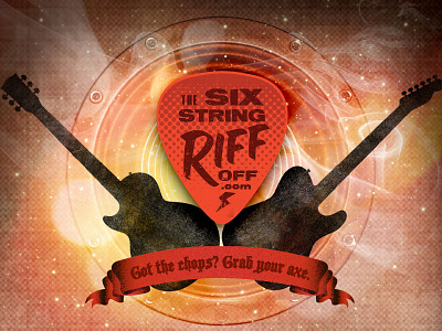 Six String Riff Off contest fun guitars logo music web