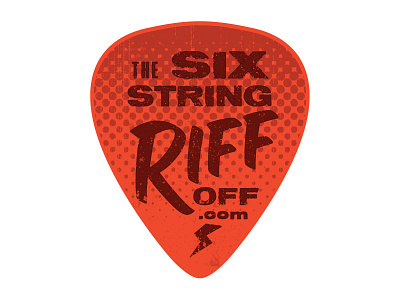 The Six String Riff Off contest guitar logo pick riff