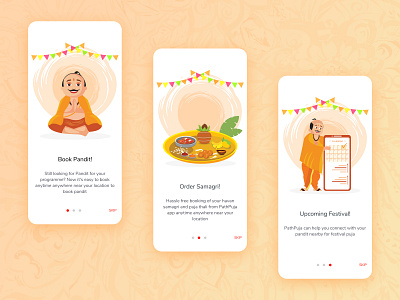 Onboarding Screen Designs app design icon illustration india indian minimal mobile app mobile app design onboarding onboarding screen onboarding ui typography ui ux