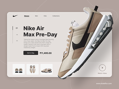 Nike Landing Page Concept adidas clean converse ecommerce fashion footwear homepage landing page minimalistic nike nike running nike store online shopping shoe shop sneakers typography ui web design website