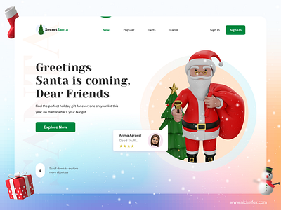 Secret Santa - Website Landing Page