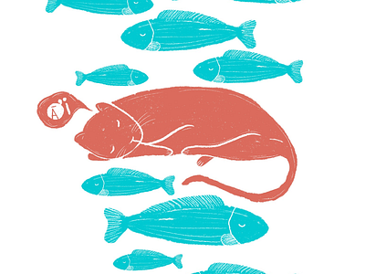 Giant catfish - sleepy artdirector branding design graphic illustration