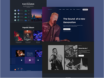 MusicHold Music Concert Landing Page Website album band concert branding conference event event app landingpage landingpagedesign logo minimal motion graphics music music festival playlist streaming platform ticket ui web web concert webdesign