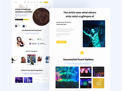 MusicHold Music Concert Landing Page Website