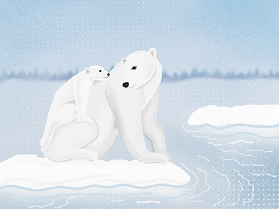 Polar Bear design illustration ui