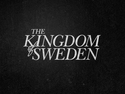 The Kingdom of Sweden Typography grain grunge type treatment typography