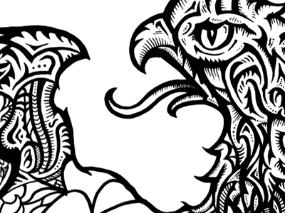 Eagle Ink process doodle eagle illustration ink process sketch