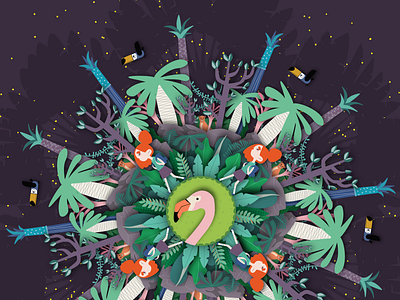 Jungle Mandala character illustration illustrator jungle mandala vector