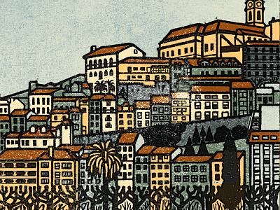 Mondego color cover illustration landscape texture