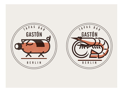 Shrimp animals design gastón geometry logo