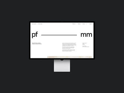 pfmm - home concept design minimal ui ux web